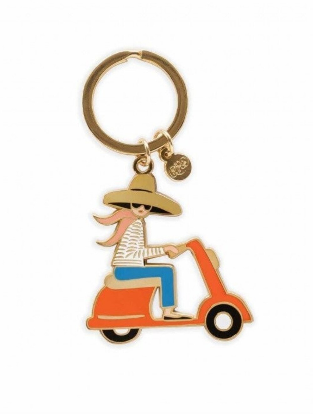 Rifle Paper Co Scooter Enamel Keychain